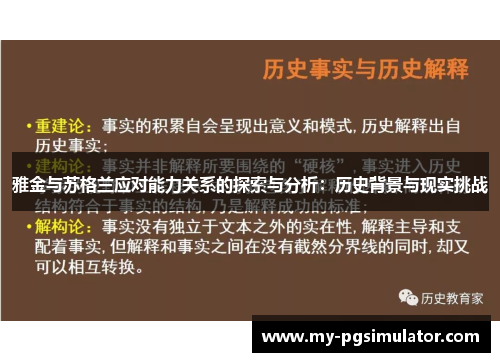 雅金与苏格兰应对能力关系的探索与分析：历史背景与现实挑战